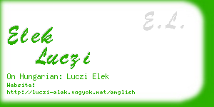 elek luczi business card